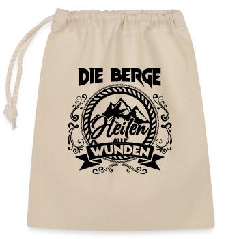 Hiking Hiking Sports Mountains - Closable cotton gift bag (25x30cm) - nature - Front