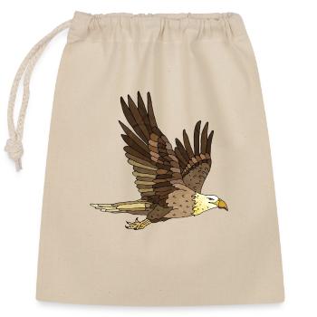 Bird - Closable cotton gift bag (25x30cm) - nature - Front