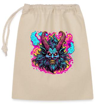 Krampus / Tradition / Culture / d’hiver - Sac cadeau en coton avec cordon (25 x 30 cm) - nature - Devant