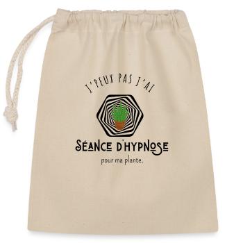 I can't I have a hypnosis session for my plant - Closable cotton gift bag (25x30cm) - nature - Front