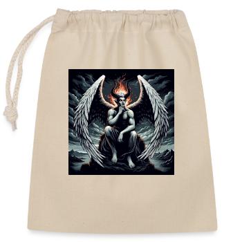 Fallen Angel in Reverie - Closable cotton gift bag (25x30cm) - nature - Front