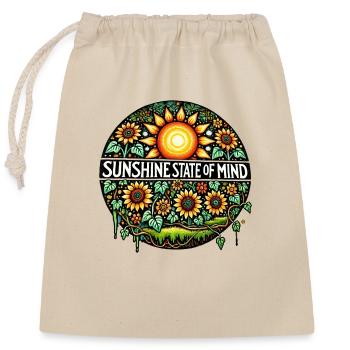Sunshine state of Mind - Closable cotton gift bag (25x30cm) - nature - Front
