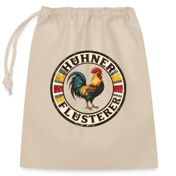 Hühnerflüsterer - chicken whisperer 090437 - Verschließbarer Geschenkbeutel aus Baumwolle (25x30cm) - Natur - Vorne