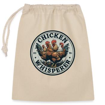 Hühnerflüsterer - chicken whisperer 090434 - Verschließbarer Geschenkbeutel aus Baumwolle (25x30cm) - Natur - Vorne