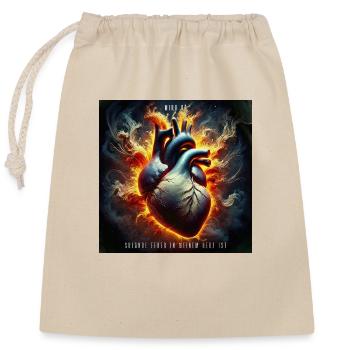 Tant qu’il y aura du feu dans mon cœur - Sac cadeau en coton avec cordon (25 x 30 cm) - nature - Devant