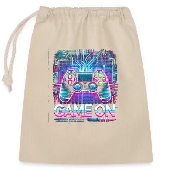 JOUEZ MAINTENANT - Sac cadeau en coton avec cordon (25 x 30 cm) - nature - Devant