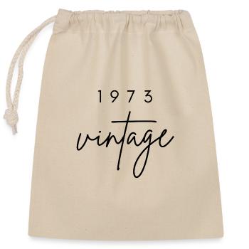 Anniversaire 1973 vintage - Sac cadeau en coton avec cordon (25 x 30 cm) - nature - Devant