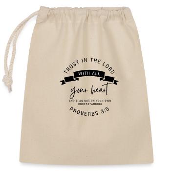 Faites confiance au Seigneur - Sac cadeau en coton avec cordon (25 x 30 cm) - nature - Devant