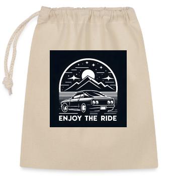 Enjoy driving - Closable cotton gift bag (25x30cm) - nature - Front