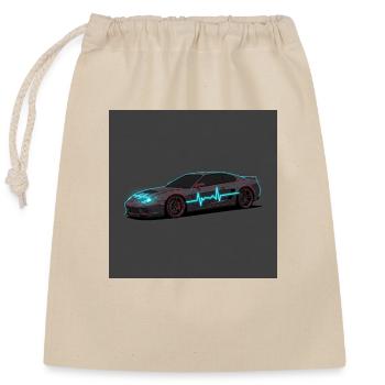 Leistung trifft Design: Die Faszination Sportwagen - Verschließbarer Geschenkbeutel aus Baumwolle (25x30cm) - Natur - Vorne
