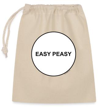 Easy Peasy - Verschließbarer Geschenkbeutel aus Baumwolle (25x30cm) - Natur - Vorne
