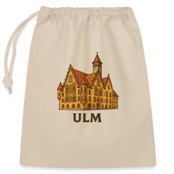 Ulmer Rathaus - Verschließbarer Geschenkbeutel aus Baumwolle (25x30cm) - Natur - Vorne