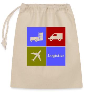 The Logistics Symbols - Closable cotton gift bag (25x30cm) - nature - Front