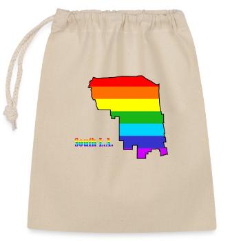 Süd-L.A. Regenbogen - Verschließbarer Geschenkbeutel aus Baumwolle (25x30cm) - Natur - Vorne