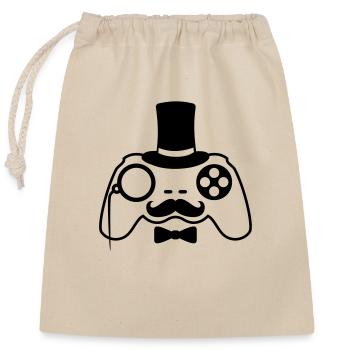 Monsieur gentleman moustache moustache cylindre - Sac cadeau en coton avec cordon (25 x 30 cm) - nature - Devant
