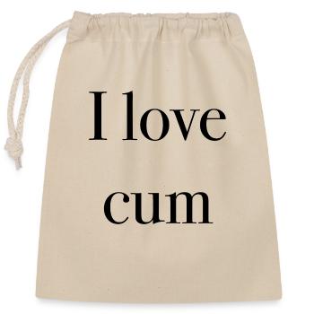 sperme sperme gay couple sperme - Sac cadeau en coton avec cordon (25 x 30 cm) - nature - Devant
