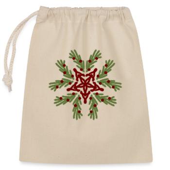 Pull de Noël moche - Sac cadeau en coton avec cordon (25 x 30 cm) - nature - Devant