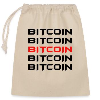 Bitcoin Trading Crypto Stocks - Closable cotton gift bag (25x30cm) - nature - Front