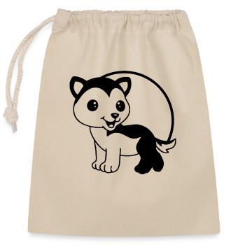 CHIEN CHAT ANIMAL DE COMPAGNIE - Sac cadeau en coton avec cordon (25 x 30 cm) - nature - Devant