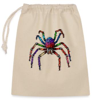 Une araignée comme des arthropodes aux couleurs vives - Sac cadeau en coton avec cordon (25 x 30 cm) - nature - Devant