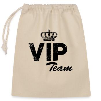 Équipe VIP - Sac cadeau en coton avec cordon (25 x 30 cm) - nature - Devant