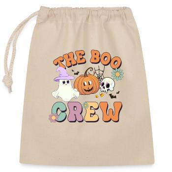 Halloween Boo Crew Team - Closable cotton gift bag (25x30cm) - nature - Front