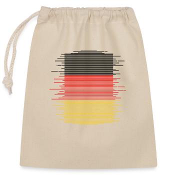 Deutschland Flagge Deutsche Fahne Used Look Heimat - Verschließbarer Geschenkbeutel aus Baumwolle (25x30cm) - Natur - Vorne