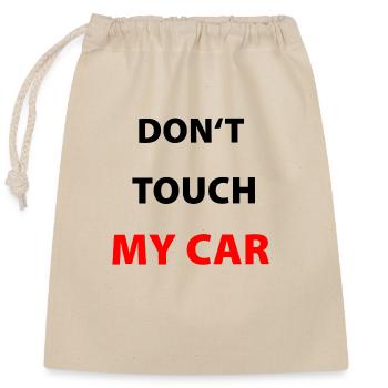 Don't Touche my Car - Sac cadeau en coton avec cordon (25 x 30 cm) - nature - Devant