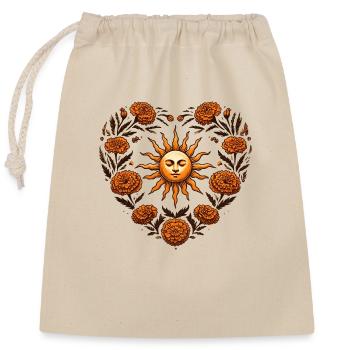 Retro Sunshine - Closable cotton gift bag (25x30cm) - nature - Front
