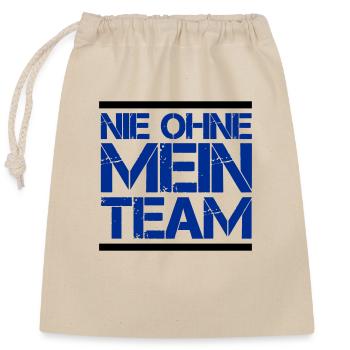 my team - Closable cotton gift bag (25x30cm) - nature - Front