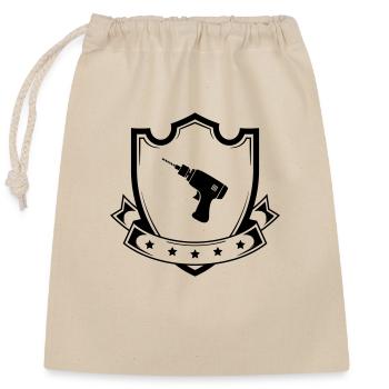 Drill Coat of Arms - Closable cotton gift bag (25x30cm) - nature - Front