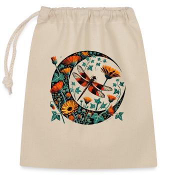Libellule - Sac cadeau en coton avec cordon (25 x 30 cm) - nature - Devant