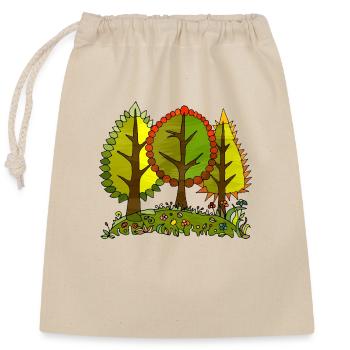 Tree - Closable cotton gift bag (25x30cm) - nature - Front