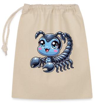 Scorpio child - Closable cotton gift bag (25x30cm) - nature - Front