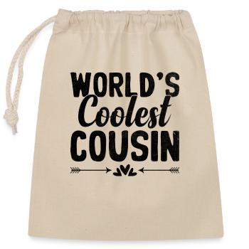 World's Coolest Cousin Family Reunion Cousins - Closable cotton gift bag (25x30cm) - nature - Front