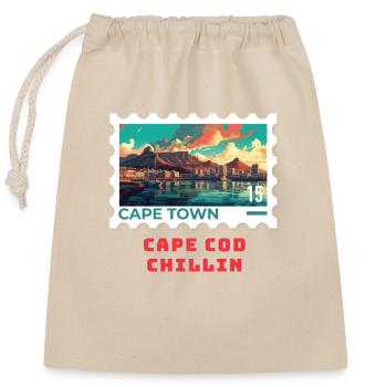 Cape Town - Closable cotton gift bag (25x30cm) - nature - Front
