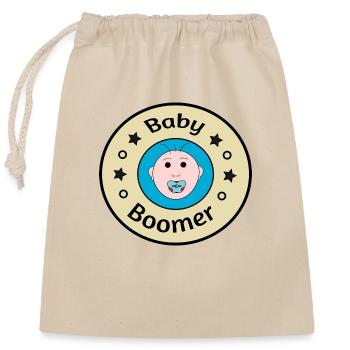 Baby Boomer - Verschließbarer Geschenkbeutel aus Baumwolle (25x30cm) - Natur - Vorne