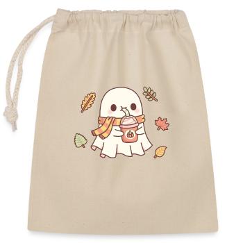 Süßer Geist Trinkt Kürbis Gewürz Latte Herbst - Verschließbarer Geschenkbeutel aus Baumwolle (25x30cm) - Natur - Vorne