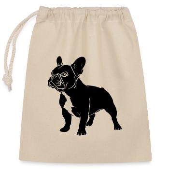 French Bulldog - Closable cotton gift bag (25x30cm) - nature - Front