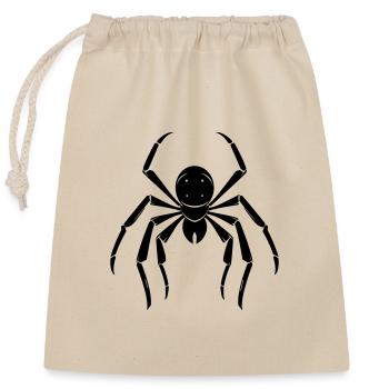 Spiders - Closable cotton gift bag (25x30cm) - nature - Front