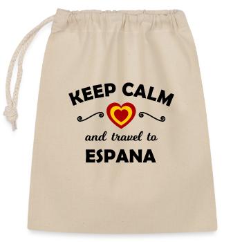 Ferien in Spanien - Verschließbarer Geschenkbeutel aus Baumwolle (25x30cm) - Natur - Vorne