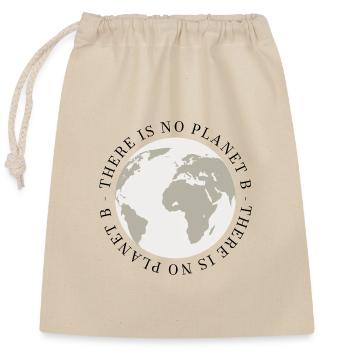 Il n’y a pas de planète B - Sac cadeau en coton avec cordon (25 x 30 cm) - nature - Devant