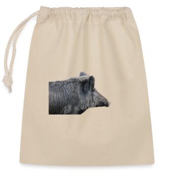 Wild boar Wild boar Pig Sow Pigs - Closable cotton gift bag (25x30cm) - nature - Front