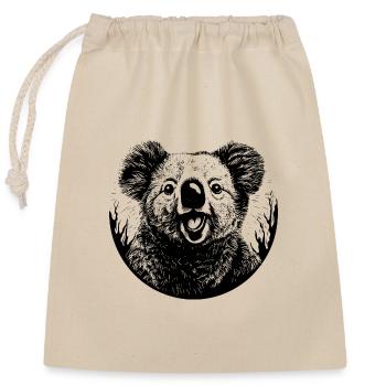 The Merry Koala - Closable cotton gift bag (25x30cm) - nature - Front