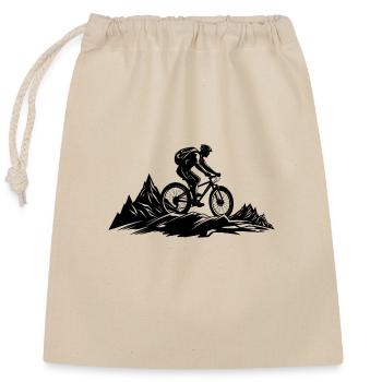 Mountain Bike Design - Closable cotton gift bag (25x30cm) - nature - Front