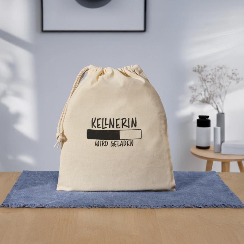 Kellnerin Spruch Kellner Beruf Kellnerin Geschenk Verschließbarer Geschenkbeutel aus Baumwolle (25x30cm)