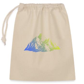 Landscape Mountains Silhouette - Closable cotton gift bag (25x30cm) - nature - Front