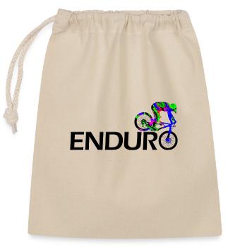 Enduro Mountain Bike Stoppie - Closable cotton gift bag (25x30cm) - nature - Front