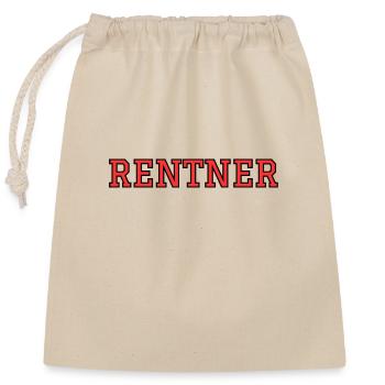 Rentner - Verschließbarer Geschenkbeutel aus Baumwolle (25x30cm) - Natur - Vorne