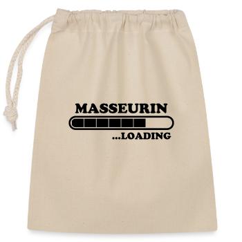 Masseurin Spruch Beruf Massage Masseurin Geschenk - Verschließbarer Geschenkbeutel aus Baumwolle (25x30cm) - Natur - Vorne